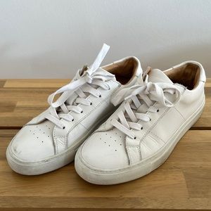 Authentic Italian leather, white Greats women’s  sneakers size 8